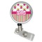 Pink Monsters & Stripes Retractable Badge Reel - Flat