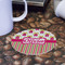 Pink Monsters & Stripes Round Paper Coaster - Front