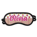 Pink Monsters & Stripes Sleeping Eye Mask - Small (Personalized)