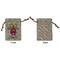 Pink Monsters & Stripes Small Burlap Gift Bag - Front Approval