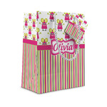 Pink Monsters & Stripes Small Gift Bag (Personalized)