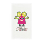 Pink Monsters & Stripes Guest Paper Towels - Full Color - Standard (Personalized)