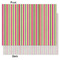 Pink Monsters & Stripes Tissue Paper - Lightweight - Medium - Front & Back