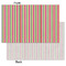 Pink Monsters & Stripes Tissue Paper - Lightweight - Small - Front & Back