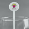 Pink Monsters & Stripes White Plastic 5.5" Stir Stick - Round - Main