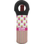 Pink Monsters & Stripes Wine Tote Bag (Personalized)