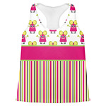 Pink Monsters & Stripes Womens Racerback Tank Top - X Small