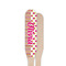 Pink Monsters & Stripes Wooden Food Pick - Paddle - Single Sided - Front & Back