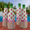 Pink Monsters & Stripes Zipper Bottle Cooler - Set of 4 - LIFESTYLE