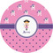 Pink Pirate 1" Multipurpose Round Labels - Single Sticker