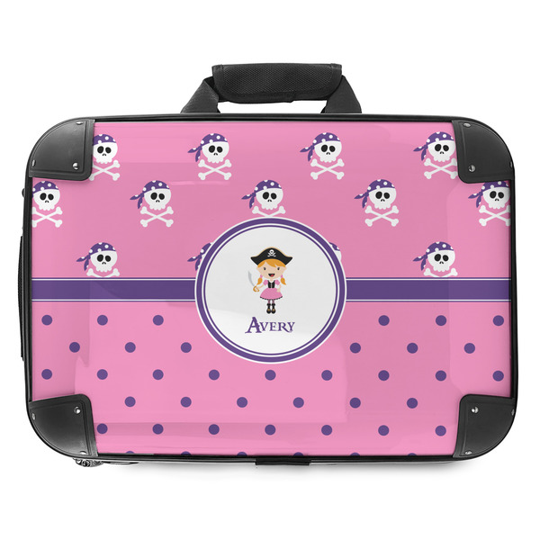 Custom Pink Pirate Hard Shell Briefcase - 18" (Personalized)