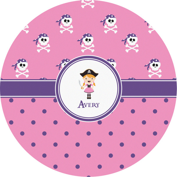 Custom Pink Pirate Multipurpose Round Labels - 2" (Personalized)