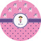 Pink Pirate 3" Multipurpose Round Labels - Single Sticker