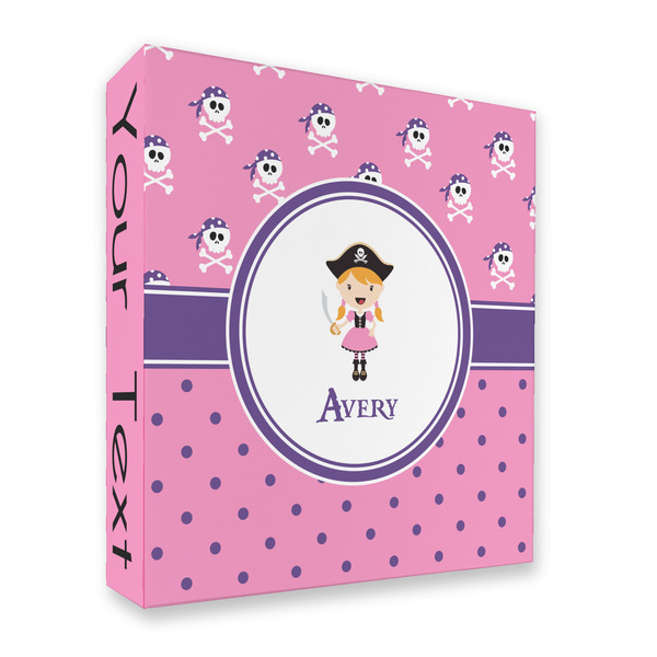 Custom Pink Pirate 3 Ring Binder - Full Wrap - 2" (Personalized)