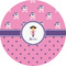 Pink Pirate 5" Multipurpose Round Label - Single Sticker