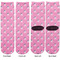 Pink Pirate Adult Crew Socks - Double Pair - Front and Back - Apvl