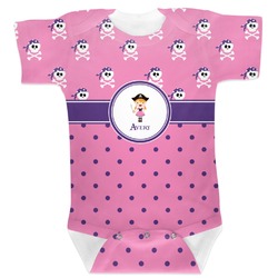 Pink Pirate Baby Bodysuit 3-6 (Personalized)