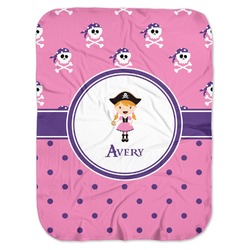 Pink Pirate Baby Swaddling Blanket (Personalized)