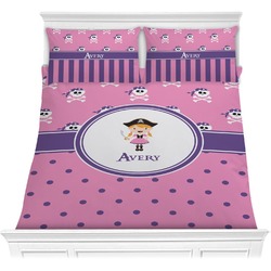 Pink Pirate Comforter Set - Full / Queen (Personalized)