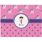 Pink Pirate Woven Fabric Placemat - Twill w/ Name or Text