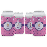 Pink Pirate Can Cooler (12 oz) - Set of 4 w/ Name or Text