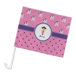 Pink Pirate Car Flag - Large (Personalized)