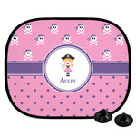 Pink Pirate Car Side Window Sun Shade (Personalized)