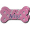 Pink Pirate Ceramic Flat Ornament - Bone Front & Back Double Print