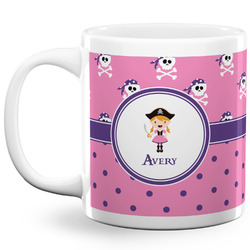 Pink Pirate 20 Oz Coffee Mug - White (Personalized)