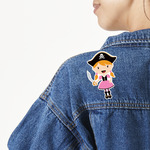 Pink Pirate Twill Iron On Patch - Custom Shape