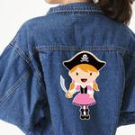 Pink Pirate Twill Iron On Patch - Custom Shape - 3XL