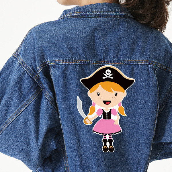 Custom Pink Pirate Twill Iron On Patch - Custom Shape - 3XL