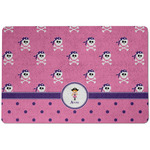 Pink Pirate Dog Food Mat w/ Name or Text