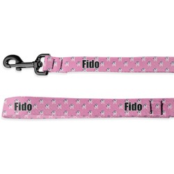 Pink Pirate Dog Leash - 6 ft (Personalized)