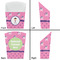 Pink Pirate French Fry Favor Box - Front & Back View