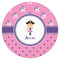 Pink Pirate Icing Circle - Large - Single