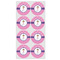 Pink Pirate Icing Circle - Medium - Set of 8