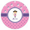 Pink Pirate Icing Circle - Medium - Single