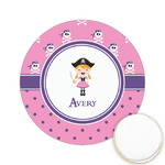 Pink Pirate Printed Cookie Topper - 2.15" (Personalized)