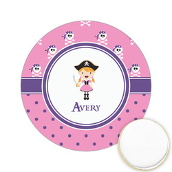 Pink Pirate Printed Cookie Topper - 2.15" (Personalized)