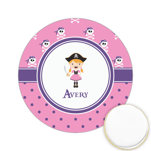 Custom Pink Pirate Printed Cookie Topper - 2.15" (Personalized)