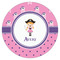 Pink Pirate Icing Circle - Small - Single