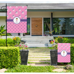 Pink Pirate Large Garden Flag - Double Sided (Personalized)