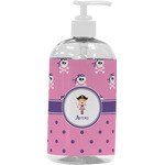 Pink Pirate Plastic Soap / Lotion Dispenser (16 oz - Large - White) (Personalized)