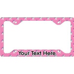 Pink Pirate License Plate Frame - Style C (Personalized)