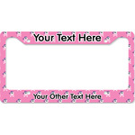 Pink Pirate License Plate Frame - Style B (Personalized)