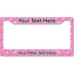 Pink Pirate License Plate Frame - Style B (Personalized)