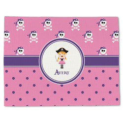 Pink Pirate Single-Sided Linen Placemat - Single w/ Name or Text