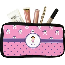 Pink Pirate Makeup / Cosmetic Bag - Small (Personalized)