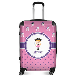 Pink Pirate Suitcase - 24" Medium - Checked (Personalized)